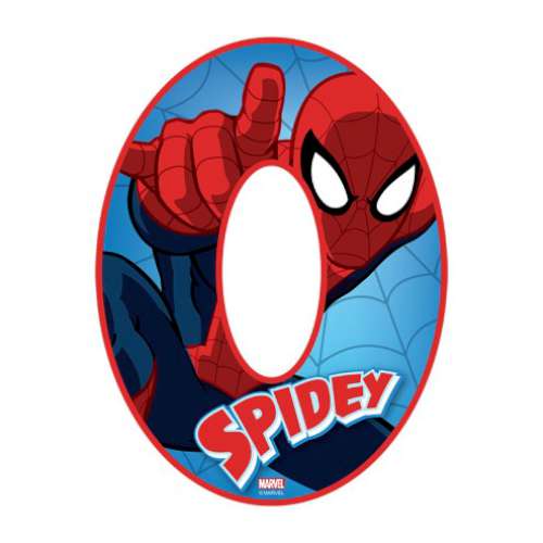 Spiderman Number 0 Edible Icing Image - Click Image to Close